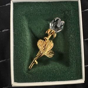 Swarovski Mini Rose Golf Brooch